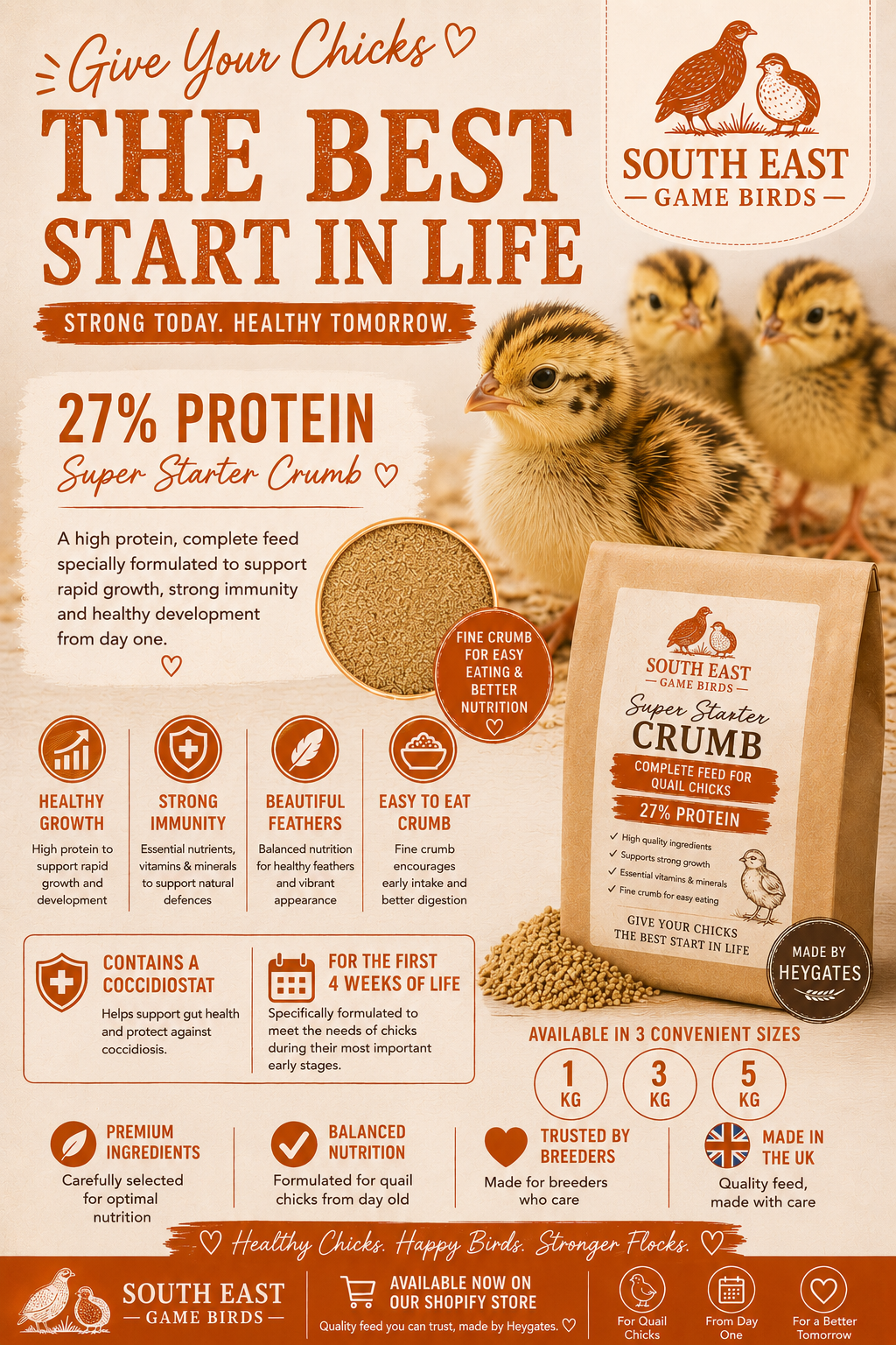 Heygates Super Starter Crumb 27% Protein with Avatec